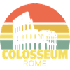 Colosseum Rome Retro Silhouette