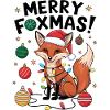 Fuchs Weihnachten Weihnachtspullover Merry Foxmas