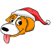 Christmas Dog Head Hat