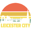 Leicester City Retro Skyline Silhouette