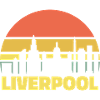 Liverpool Skyline Retro Sunset Silhouette