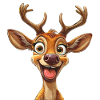 Funny reindeer for festive mood
