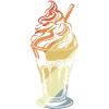 cream sundae retro style