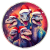 Christmas dinosaurs