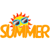 Summer sun with cool glasses
