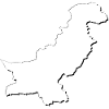 Pakistan map as outline