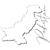 Pakistan map as outline EN