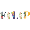 FILIP Name mit Blumen geschmückt