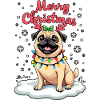 Pug as Santa Claus