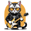 Cat Rocker Cat HardRock Gift