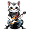 Cat Rocker Cat HardRock Gift