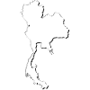 Thailand map as an outline