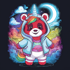 Roter Einhorn Panda
