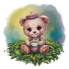 Teddy bear loves tea