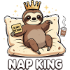Nap King Sloth Design