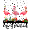 Flamants roses Joyeux Noël