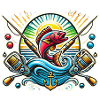 Logo del pescatore vintage