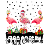 Flamingo Happy Christmas Flamingos