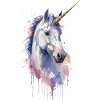 Ätherisches Einhorn - Aquarell