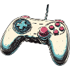 Gamepad, Gamepad, Controller-Logo und Joystick
