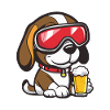 Beagle Dog Ski Beer