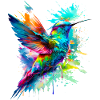 Colibri peint