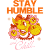 Stay Humble and Chill – Retro Cartoon Design