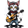 Cat Rocker Cat HardRock Gift