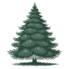 Festive Christmas tree illustration