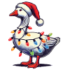 Funny Clumsy Christmas Goose
