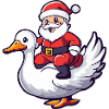Goose Santa Claus Cartoon