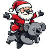 Koala Santa Claus Cartoon