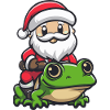 Frog Santa Claus Cartoon