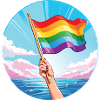 Pride Flag Ocean