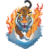 Flaming Tiger Jump