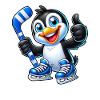 Cool Penguin Hockey Player Comic