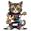 Cat Rocker Cat HardRock Gift