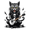 Cat Rocker Cat HardRock Gift