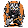 Cat Rocker Cat HardRock Gift