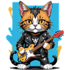 Cat Rocker Cat HardRock Gift