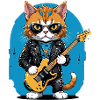 Cat Rocker Katze HardRock Geschenk