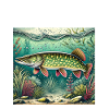 Young Angler - Pike Motif