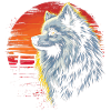 Samoyed Dog Retro