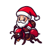 Ant Santa Claus Cartoon
