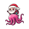 Méduse Père Noël dessin animé