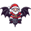 Bat Santa Claus Cartoon