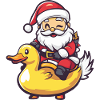 Duck Santa Claus Cartoon