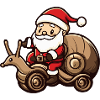 Escargot Père Noël Dessin animé