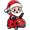 Ladybug Santa Claus Cartoon