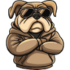 bulldog dog comic